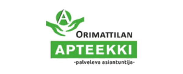 Orimattilan apteekin logo. Konact-hilseshampoon jälleenmyyjä.